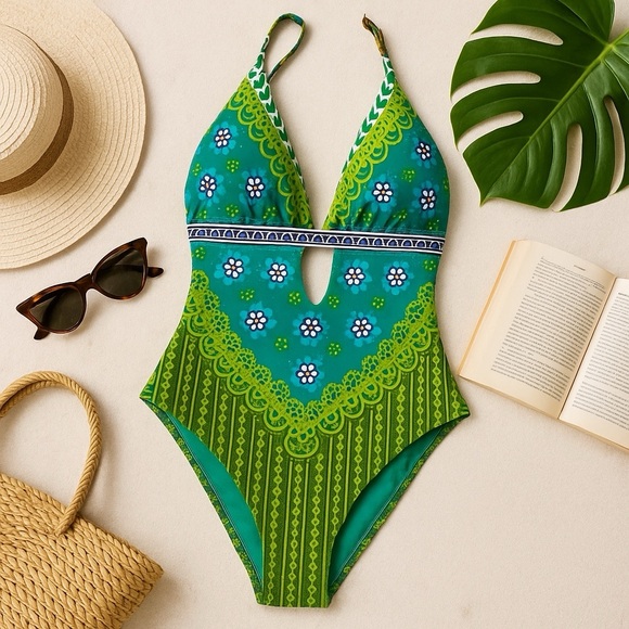 Trina Turk | Swim | Trinaturk Womens Seychelles Jungle Onepiece ...